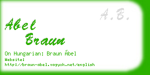 abel braun business card