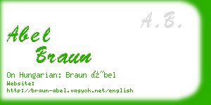 abel braun business card